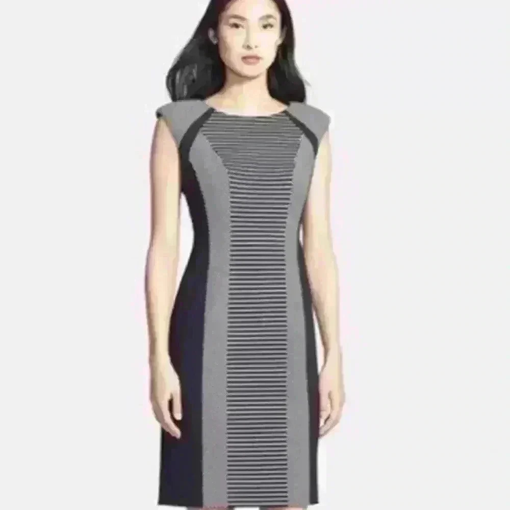 EUC Classiques Entier Striped Sheath Dress Size 2